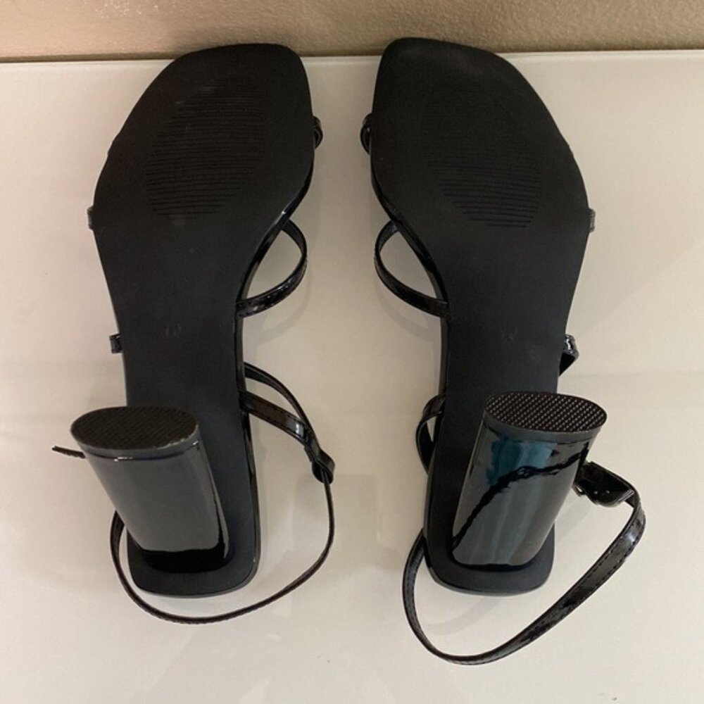 Black Strappy Sandals Size 10 - Picture 5 of 7